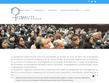 Tablet Screenshot of fundacioncamiloprado.org
